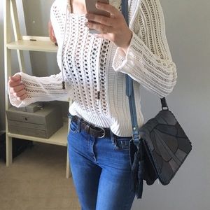 Cream/Off White Knit Hoodie